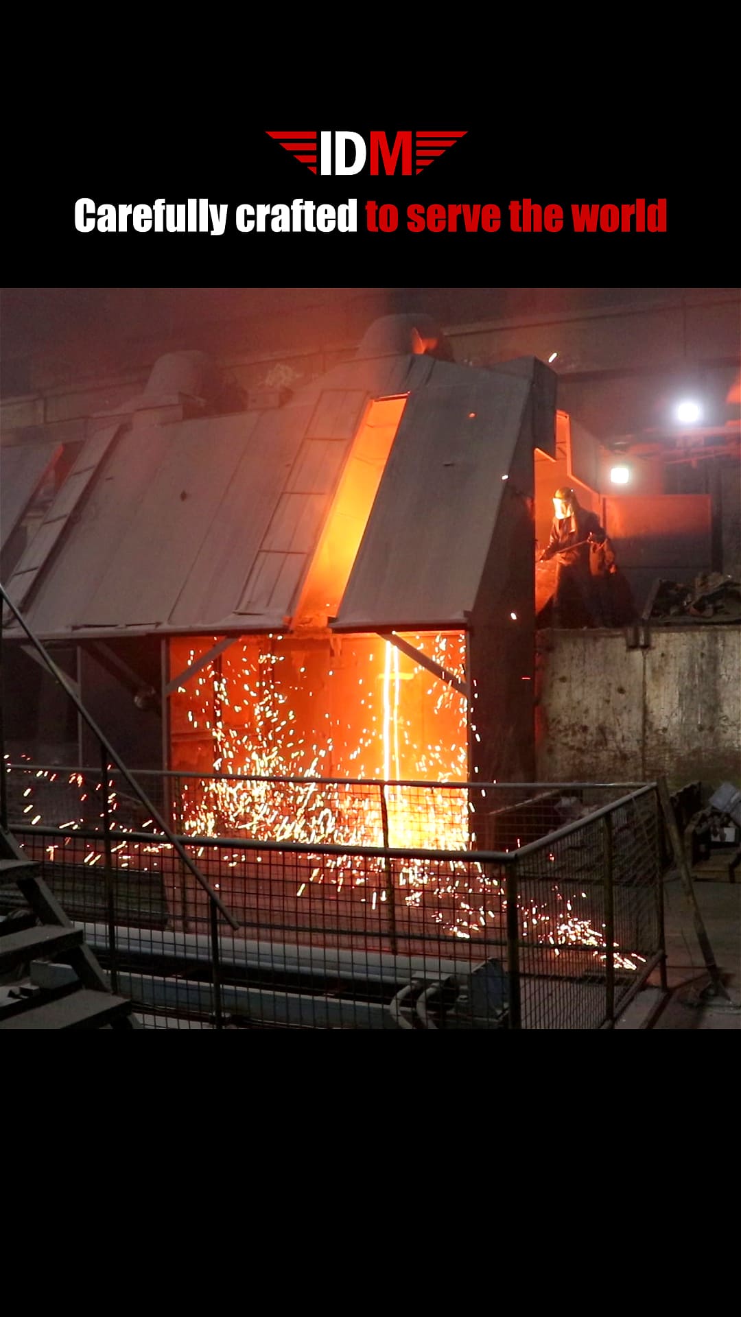 IDM Steel Shell Intermediate Frequency Furnace Melting Site
